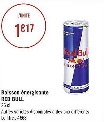 boisson énergisante red bull