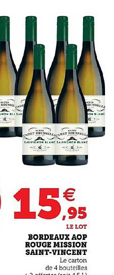 bordeaux aop rouge mission saint-vincent