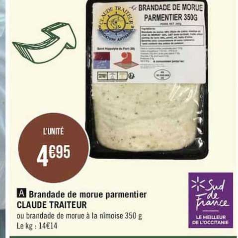 brandade de morue parmentier claude traiteur
