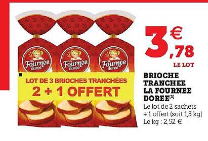 brioche tranchée la fournée dorée