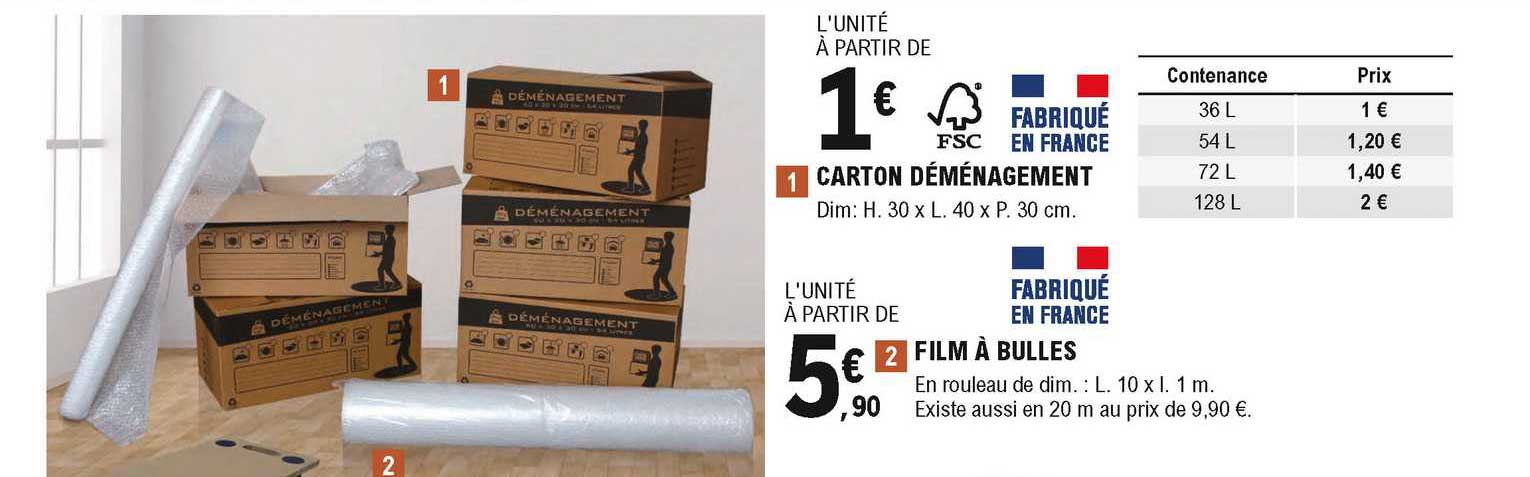 Carton Déménagement, Film à Bulles