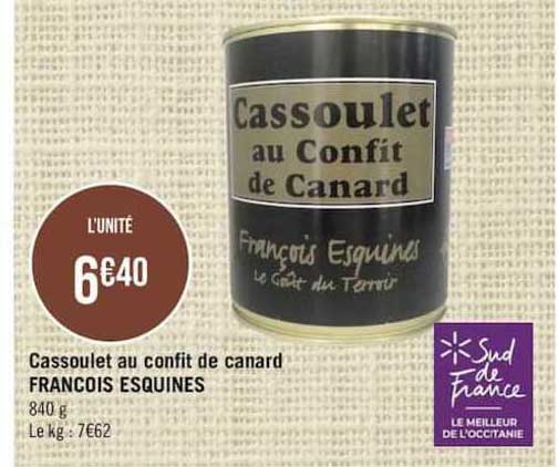 cassoulet au confit de canard françois esquines