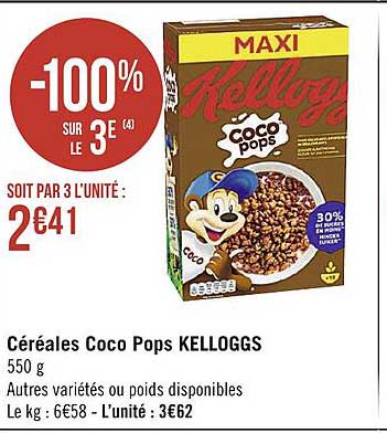 Céréales Coco Pops Kelloggs