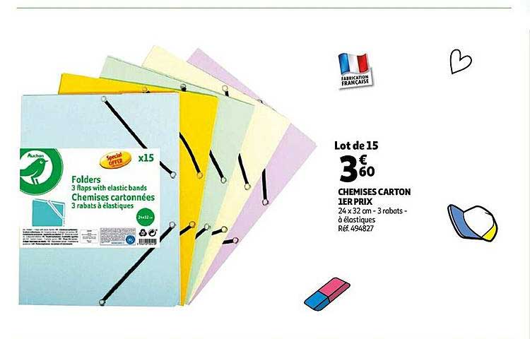 chemises carton 1er prix