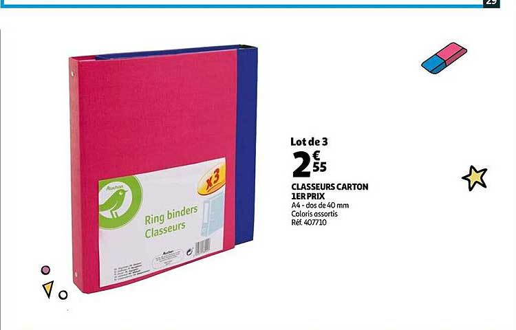 Classeurs Carton 1er Prix