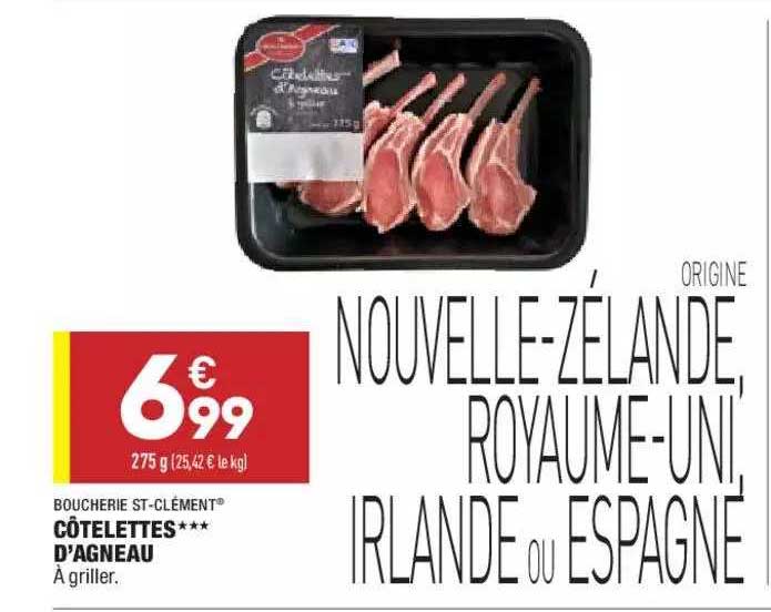 côtelettes d'agneau boucherie st-clément