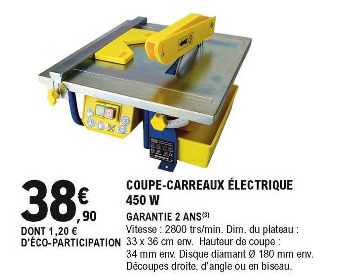 coupe-carreaux électrique 450 w