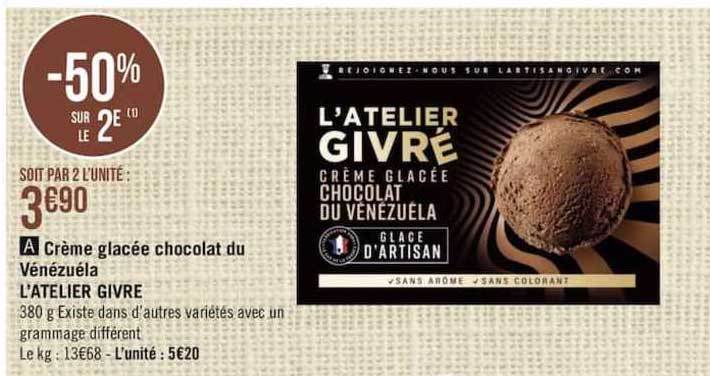 Crème Glacée Chocolat Du Vénézuéla L'atelier Givré