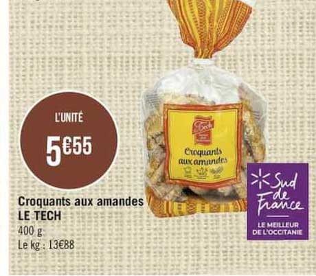Croquants Aux Amandes Le Tech