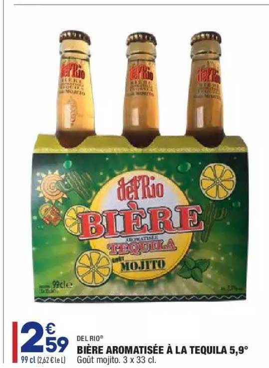 del rio bière aromatisée à la tequila 5,9°
