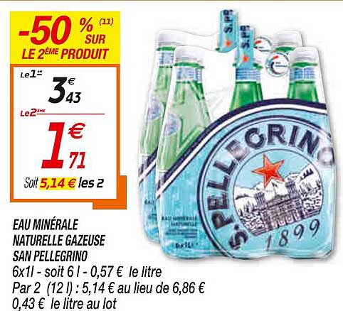 eau minérale naturelle gazeuse san pellegrino
