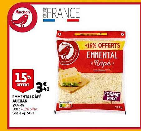 Emmental Râpé Auchan