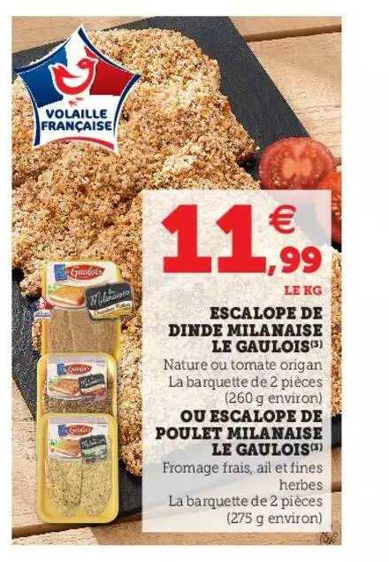 Escalope De Dinde Milanaise Le Gaulois Ou Escalope De Poulet Milanaise Le Gaulois