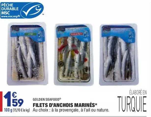 filets d'anchois marinés golden seafood