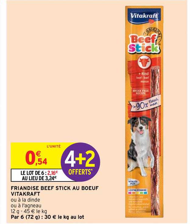 friandise beef stick au boeuf vitakraft