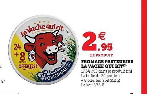 fromage pasteurisé la vache qui rit