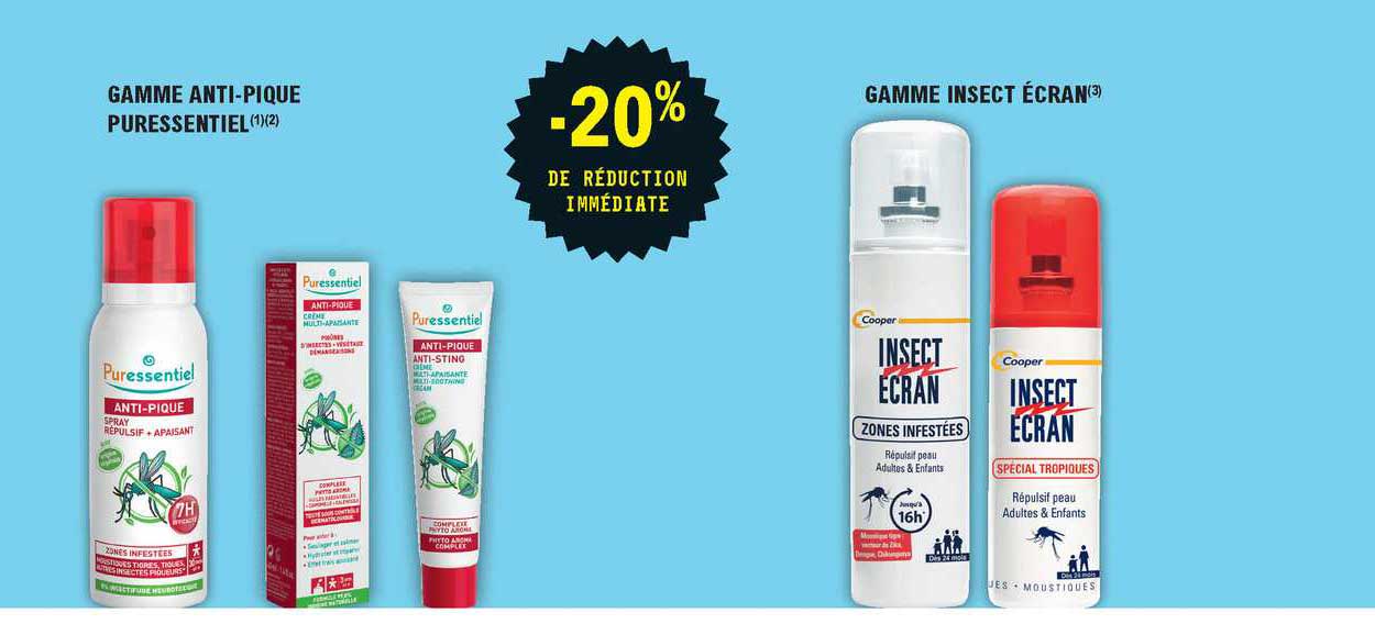 gamme anti-pique puressentiel, gamme insect écran