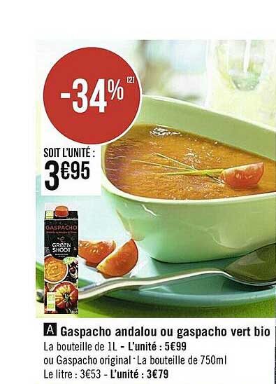 gaspacho andalou ou gaspacho vert bio