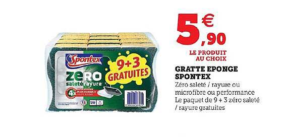 gratte éponge spontex