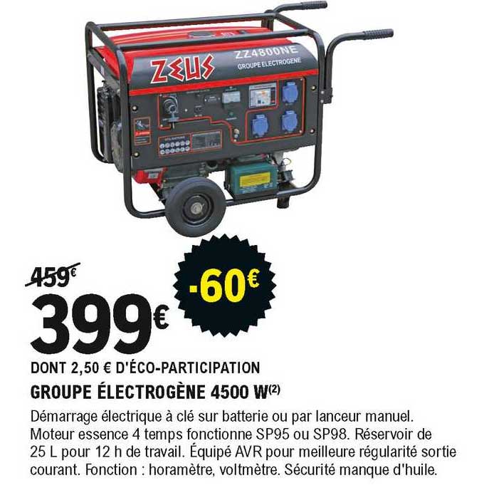 Groupe électrogène 4500 W