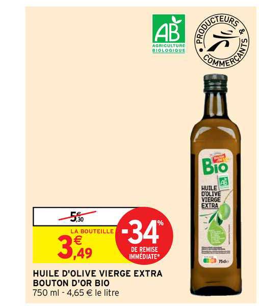 Huile D'olive Vierge Extra Bouton D'or Bio