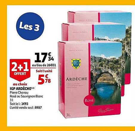 igp ardèche pierre chanau rosé ou sauvignon blanc