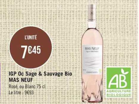igp oc sage & sauvage bio mas neuf