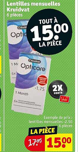 lentilles mensuelles kruidvat