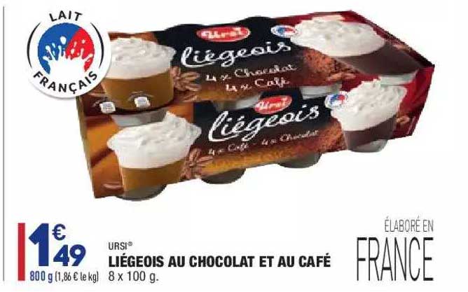 Liégeois Au Chocolat Et Au Café Ursi