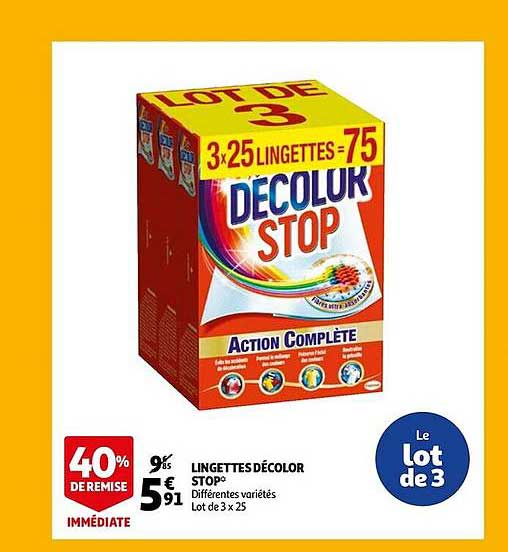 Lingettes Décolor Stop