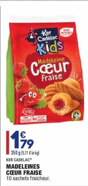 madeleines cœur fraise ker cadelac