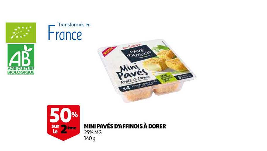 mini pavés d'affinois à dorer