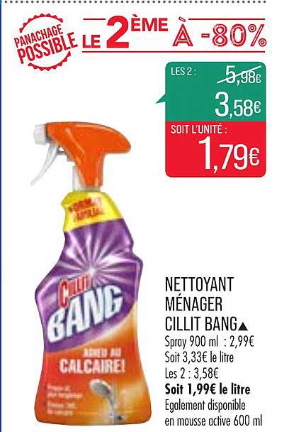 nettoyant ménager cillit bang