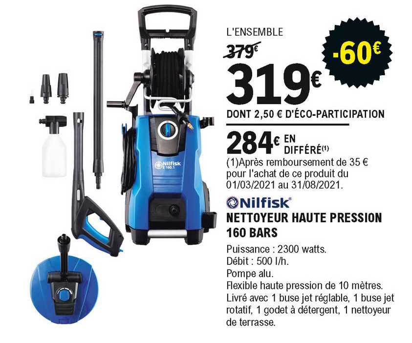 nettoyeur haute pression 160 bars nilfisk