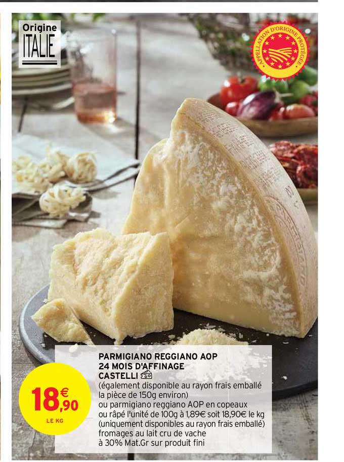 parmigiano reggiano aop 24 mois d'affinage castelli