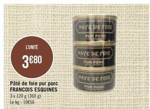 pâté de foie pur porc françois esquines