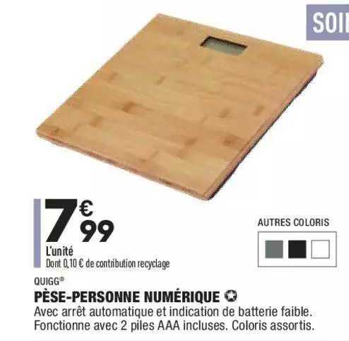 pèse-personne numérique quigg