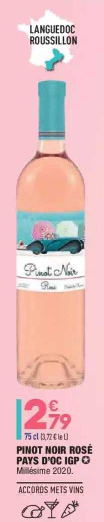 pinot noir rosé pays d'oc igp