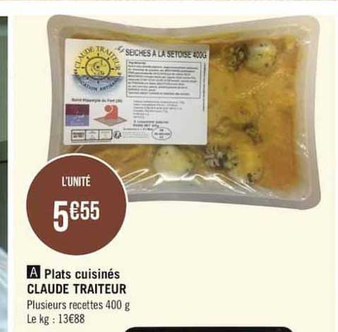 plats cuisinés claude traiteur