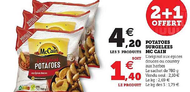 potatoes surgelées mc cain