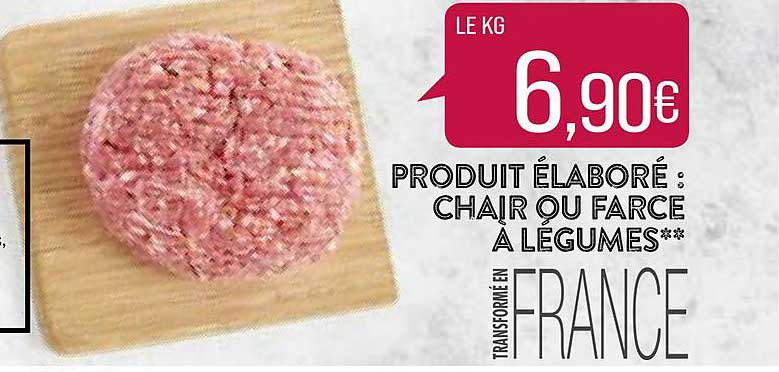 produit élaboré : chair ou farce à légumes