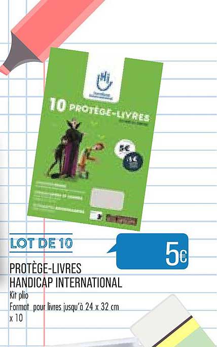 protège-livres handicap international