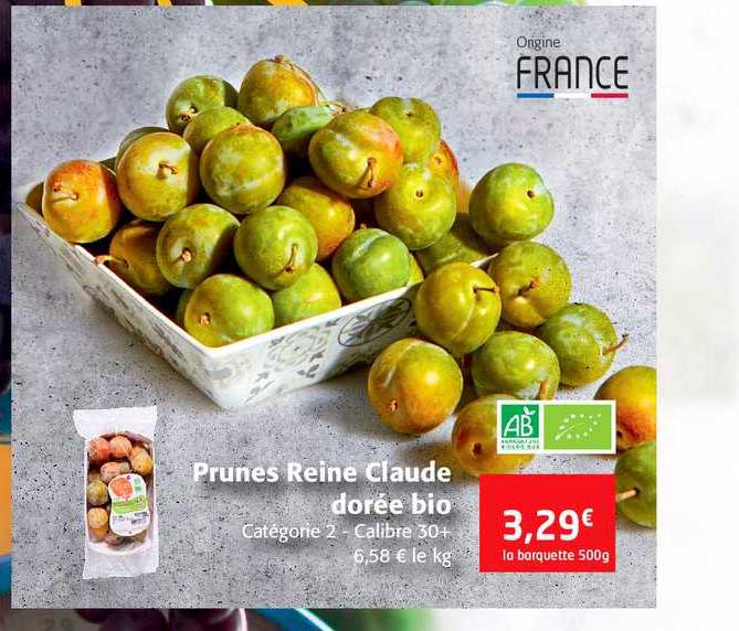 prunes reine claude dorée bio