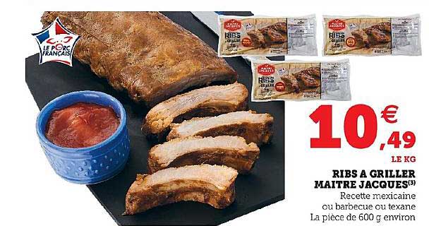 ribs à griller maître jacques