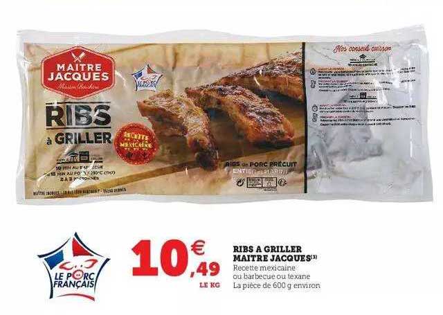 ribs à griller maître jacques