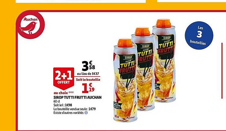 sirop tutti frutti auchan