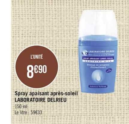 spray apaisant après-soleil laboratoire delrieu