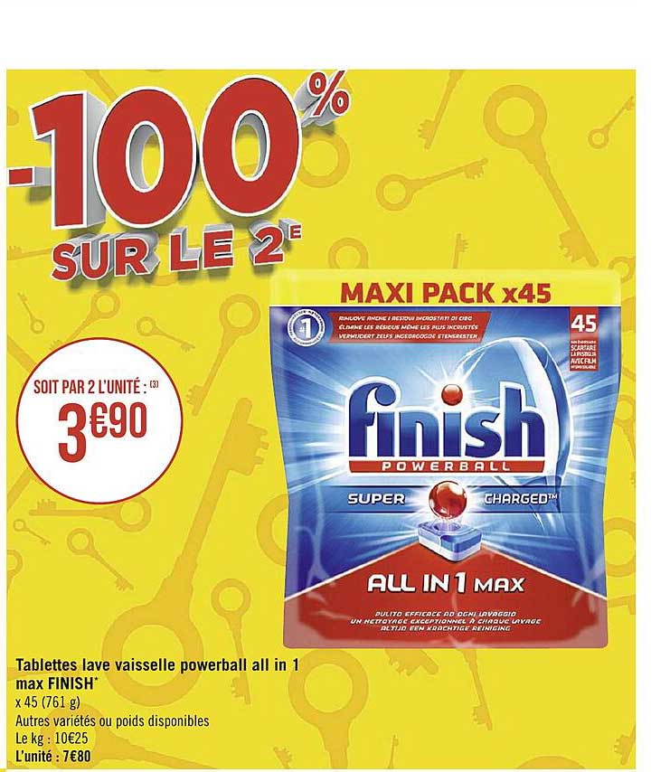 tablettes lave vaisselle powerball all in 1 max finish