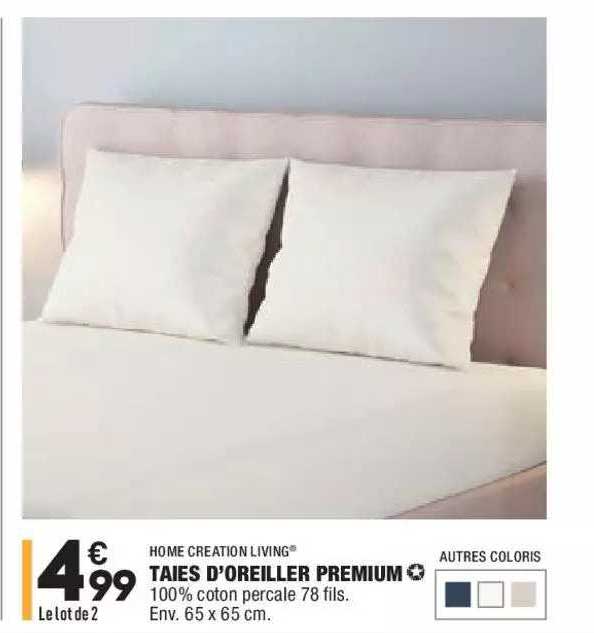 taies d'oreiller premium home creation living