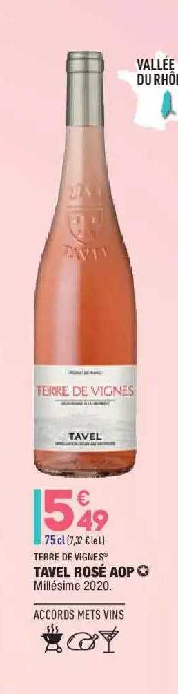 terre de vignes tavel rosé aop